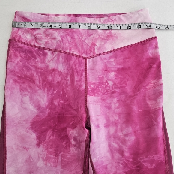 ZYIA Active Tie Dye Fuchsia Hendrix Mesh Light N Tight High Leggings Size 12 - Picture 8 of 14